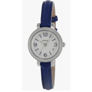Uhrenarmband Fossil ES3335 Leder Blau 8mm